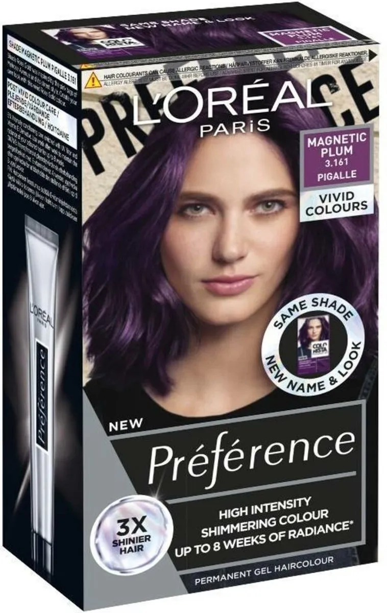 L'Oréal Paris Preference Vivids 3.161 Magnetic Plum Haarkleuring - 6 Stuks
