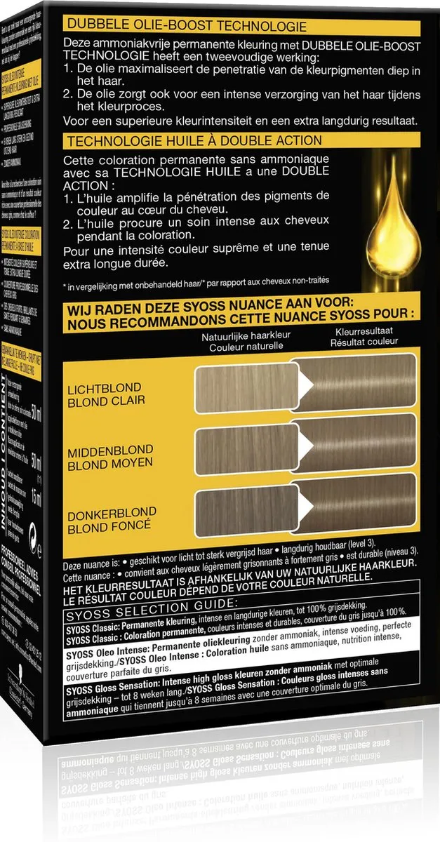 SYOSS Color Oleo Intense 7-58 Cool Beige Blond Haarverf