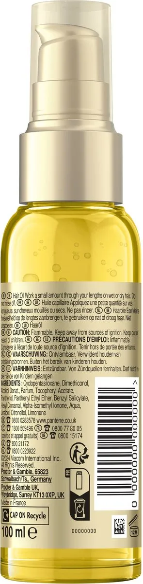 Pantene x Emily in Paris Keratin Haarolie - 600ml