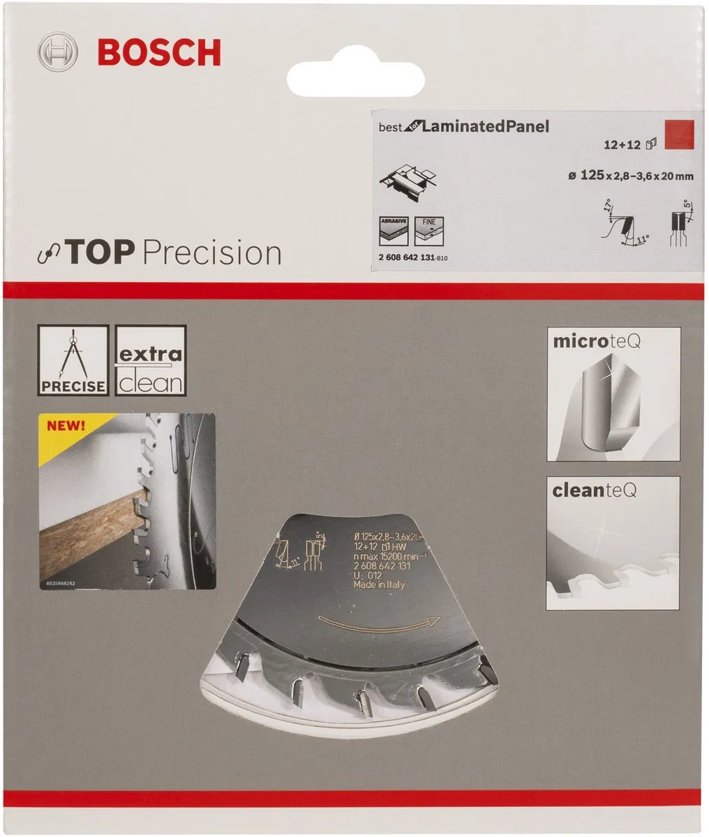 Bosch Professional Top Precision Laminated Panel Zaagblad 125mm