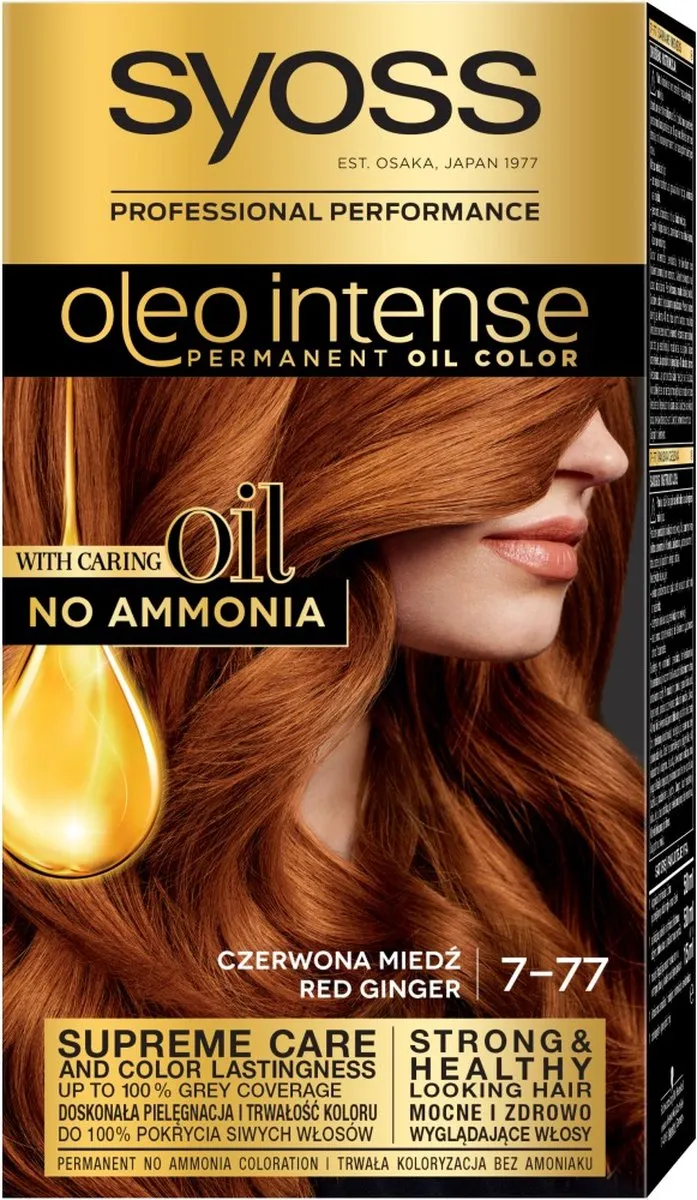 SYOSS Oleo Intense 7-77 Rood Koper Permanent Haarkleuring 1ml