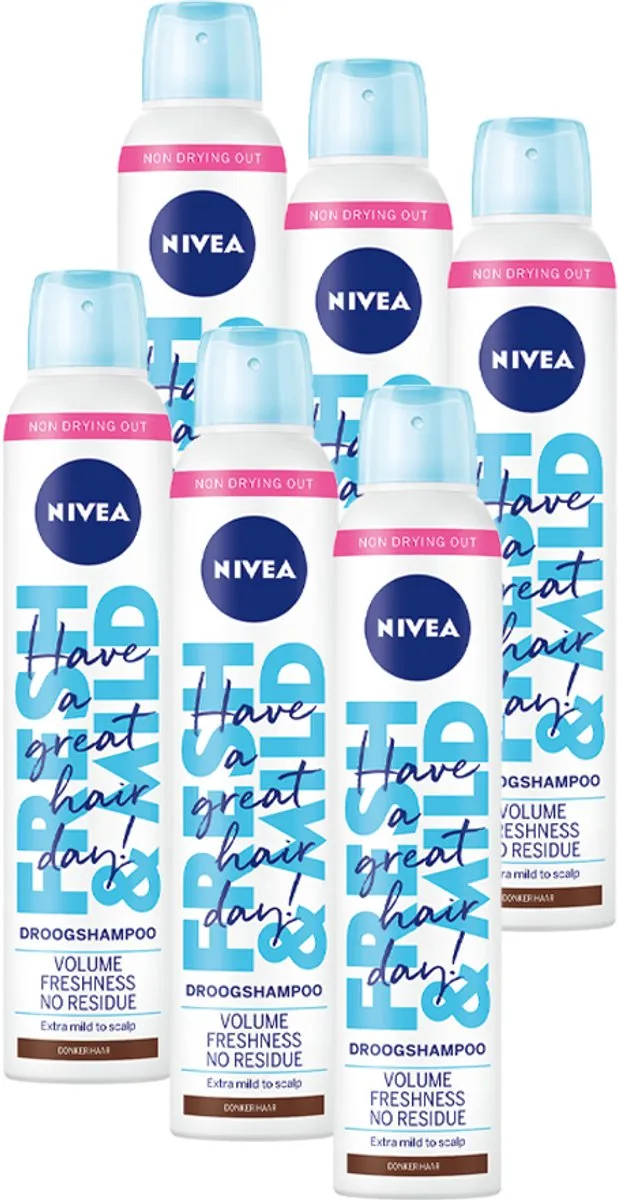 NIVEA Fresh Revive 3-in-1 Droogshampoo Donker Haar 6x200ml