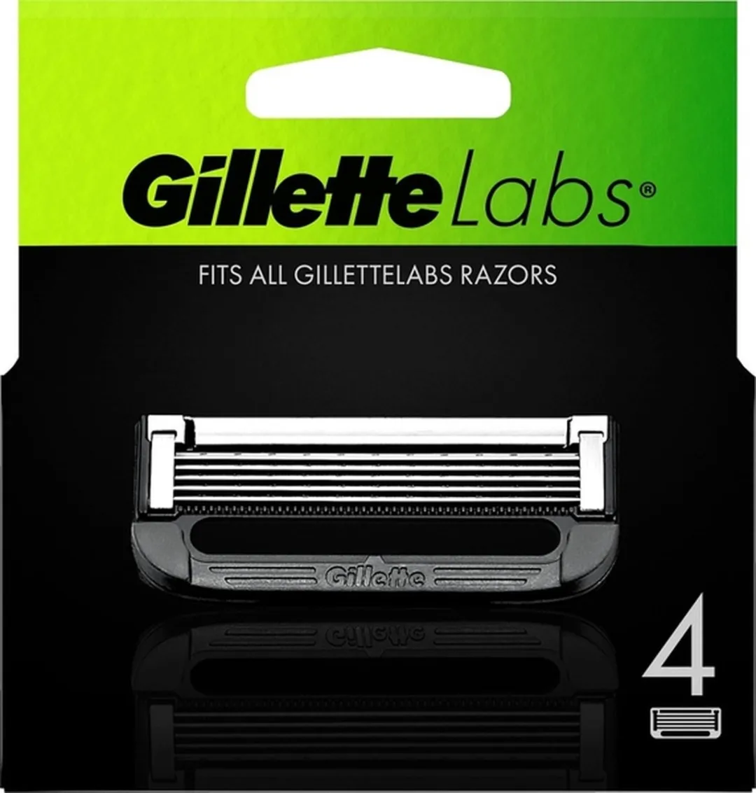 GilletteLabs Scheermesjes 5-blades - 4 Stuks - Zwart