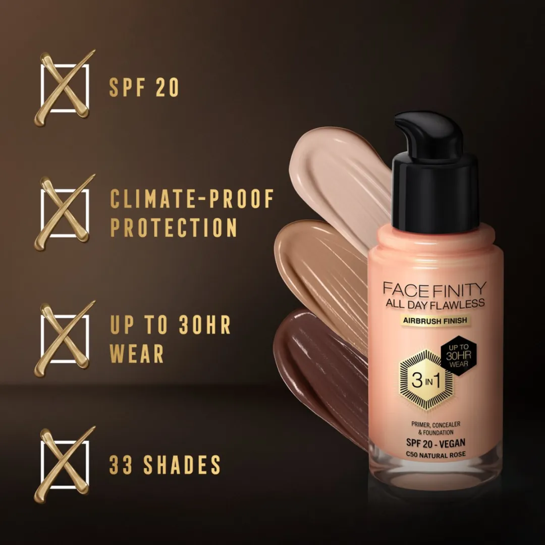 Max Factor Facefinity Foundation C50 Natural Rose - 30ml
