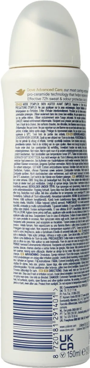 Dove Deodorant Spray Advanced Care Acai Berry & Waterlily 150ml