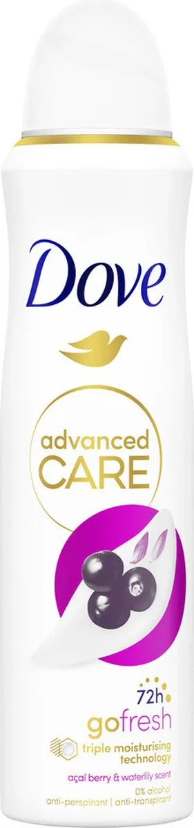 Dove Deodorant Spray Advanced Care Acai Berry & Waterlily 150ml