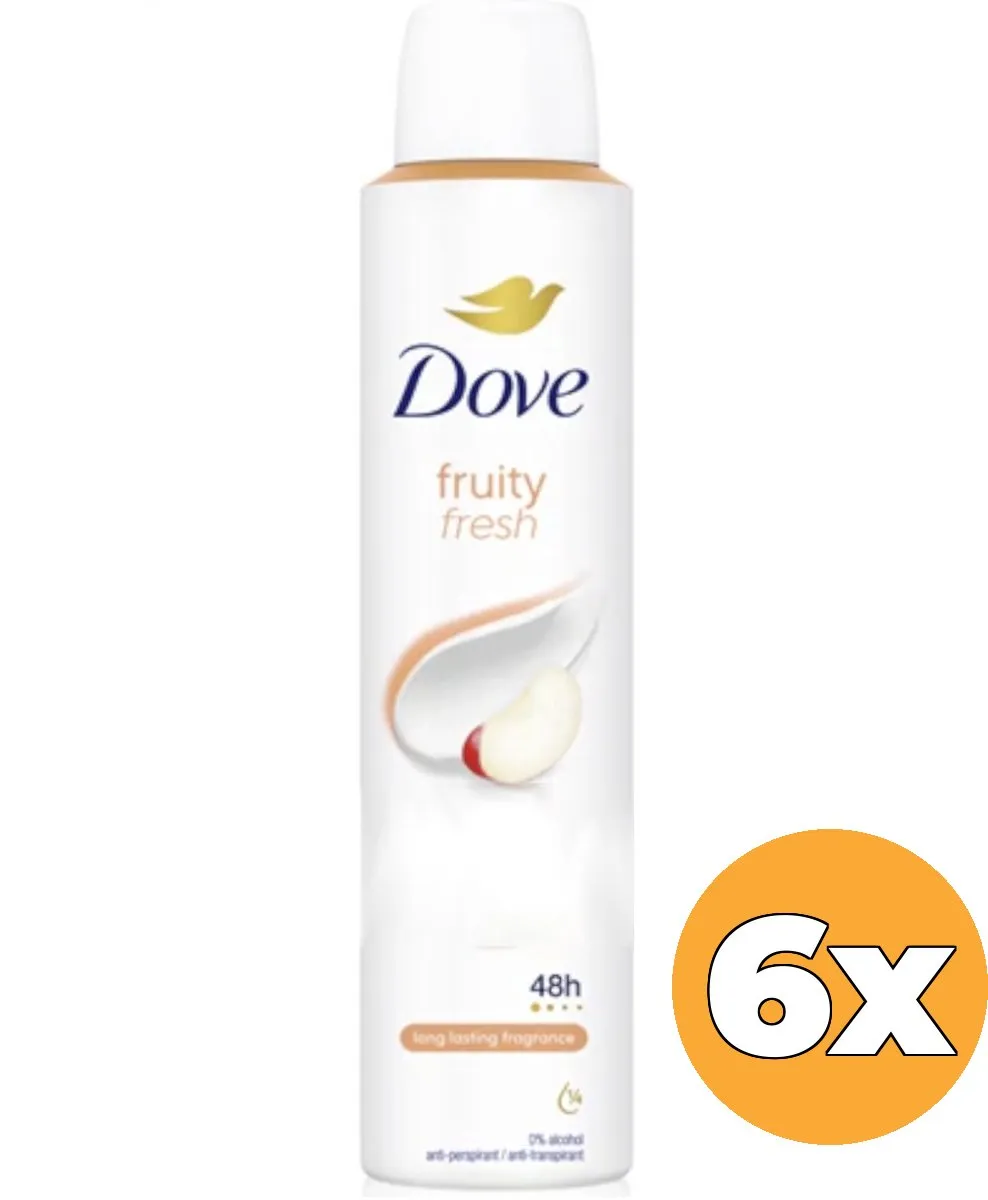 Dove Deodorant Spray Fruity Fresh 200ml - 6 Stuks