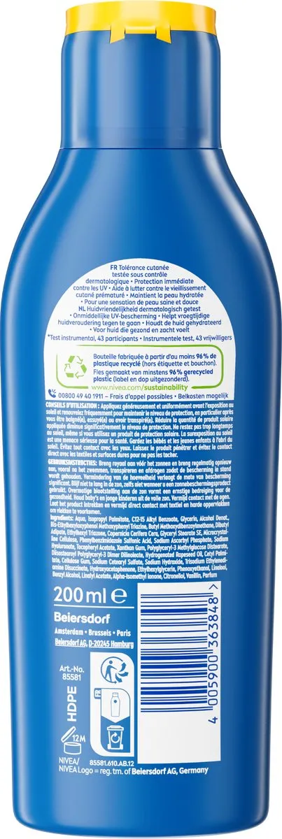 NIVEA SUN Protect & Hydrate Zonnebrand SPF 30 Zonnemelk 200ml