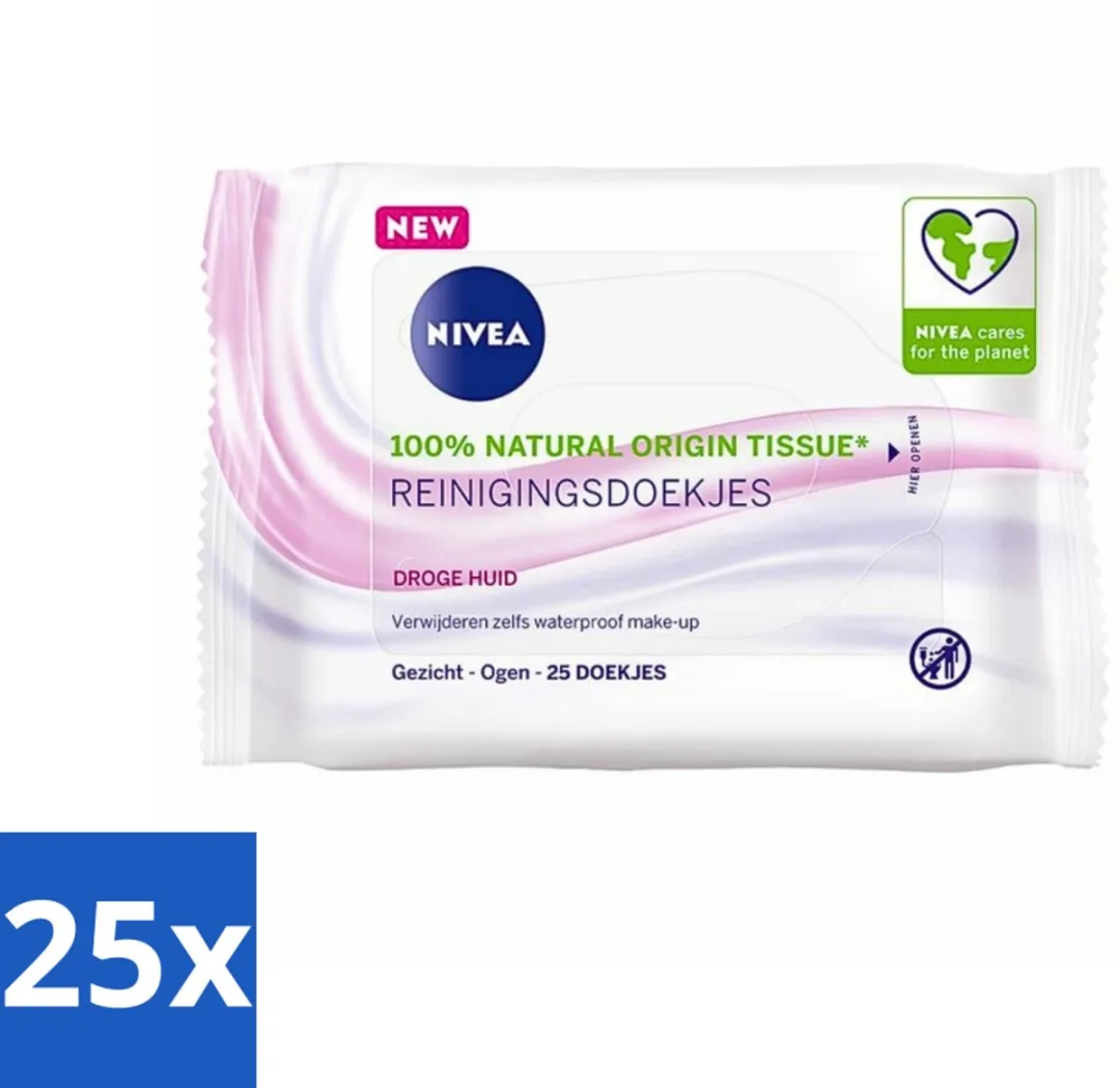 NIVEA Reinigingsdoekjes Verzachtend 25 Stuks