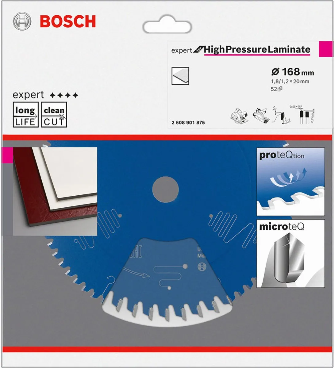Bosch Expert HPL Cirkelzaagblad 168x20x1.2mm - Laminaat