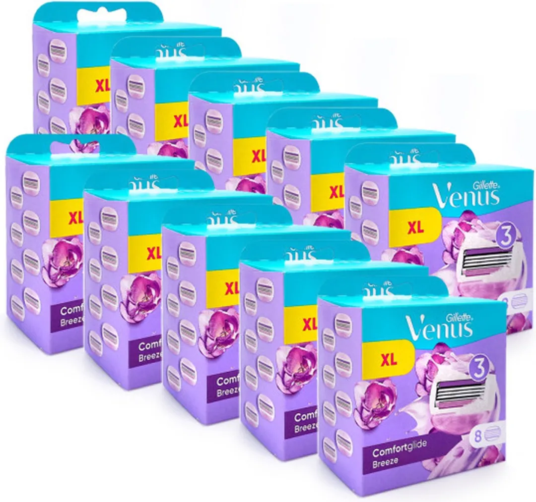 Gillette Venus ComfortGlide Breeze Scheermesjes - 80 Stuks - Paars - afbeelding 6 van 6