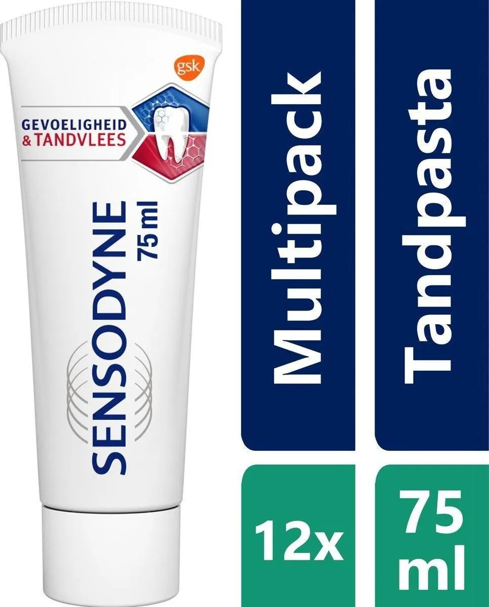 Sensodyne Tandpasta Gevoeligheid & Tandvlees 75ml - 12 Stuks