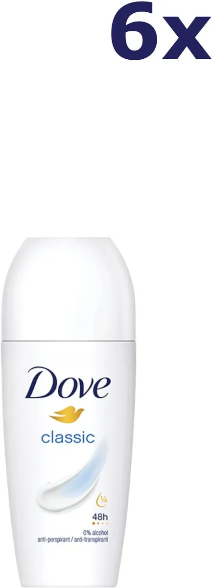 Dove Classic Deo Roller - 6x50ml