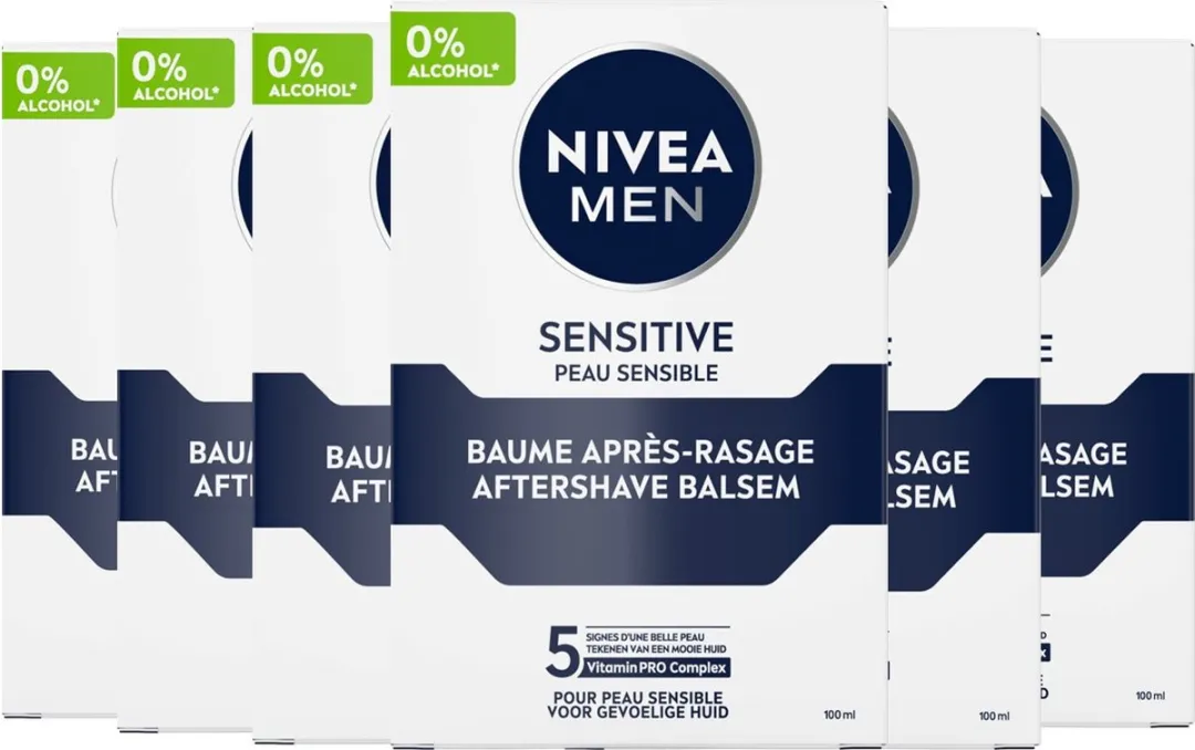 NIVEA Aftershave Balsem Sensitive 6x100ml