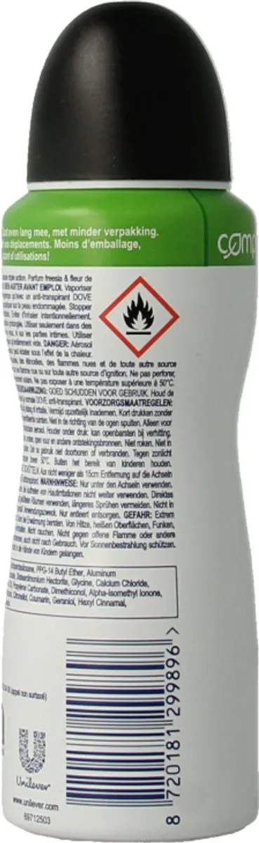 Dove Invisible Dry Deodorant Spray 100ml - afbeelding 6 van 6