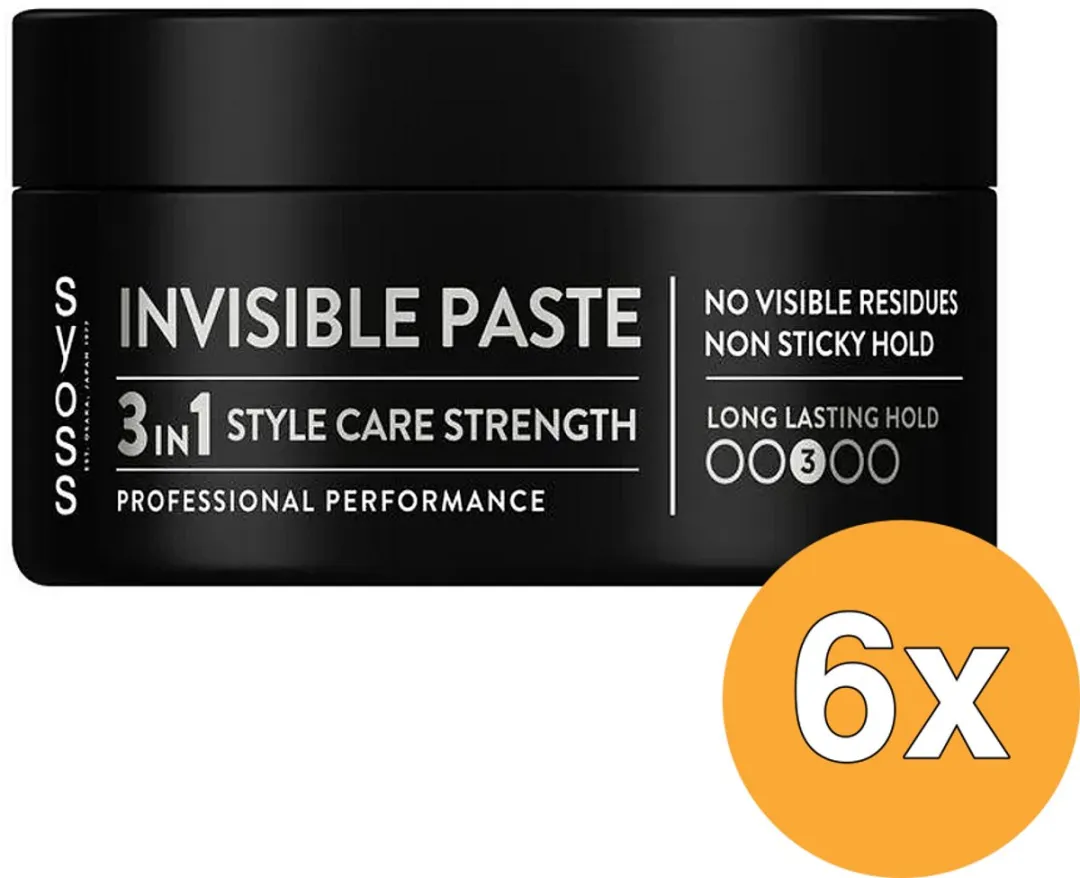 SYOSS Invisible Styling Paste Haarwax - 6x100ml
