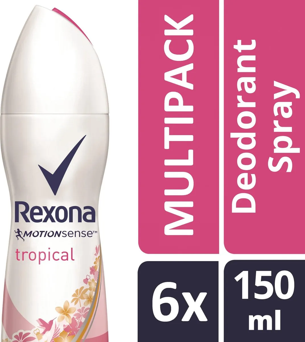 Rexona Motionsense Deospray Tropical - 6x150ml