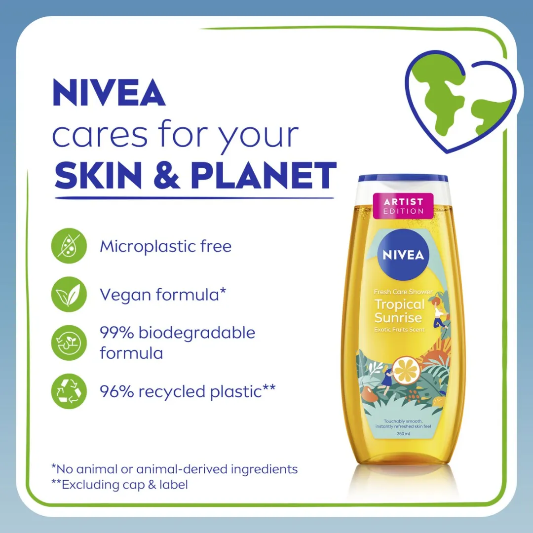 NIVEA Tropical Sunrise Douchegel - 6x 250ml