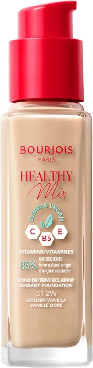 Bourjois Healthy Mix Clean Vegan Foundation 51.2 Golden Vanilla 30ml