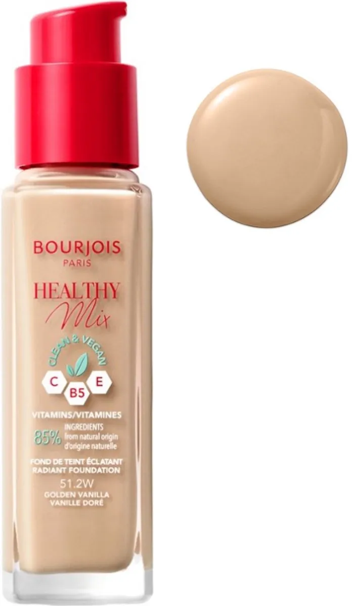Bourjois Healthy Mix Clean Vegan Foundation 51.2 Golden Vanilla 30ml