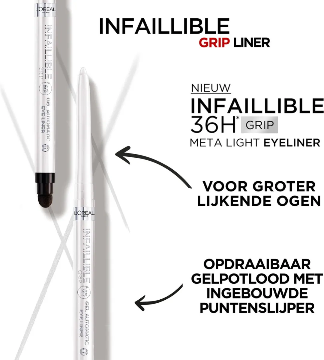 L'Oréal Paris Infaillible Grip Meta Light Eyeliner - Polar White 5g