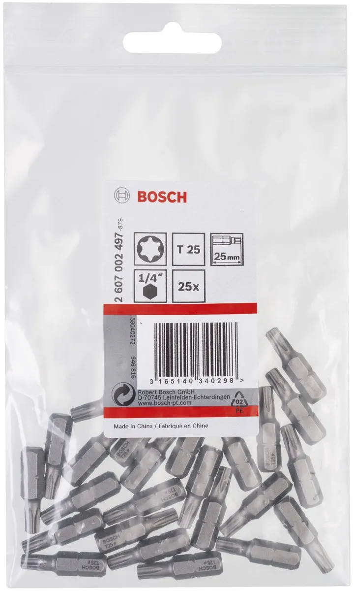 Bosch XH Torsion T25 - 25 Stuks