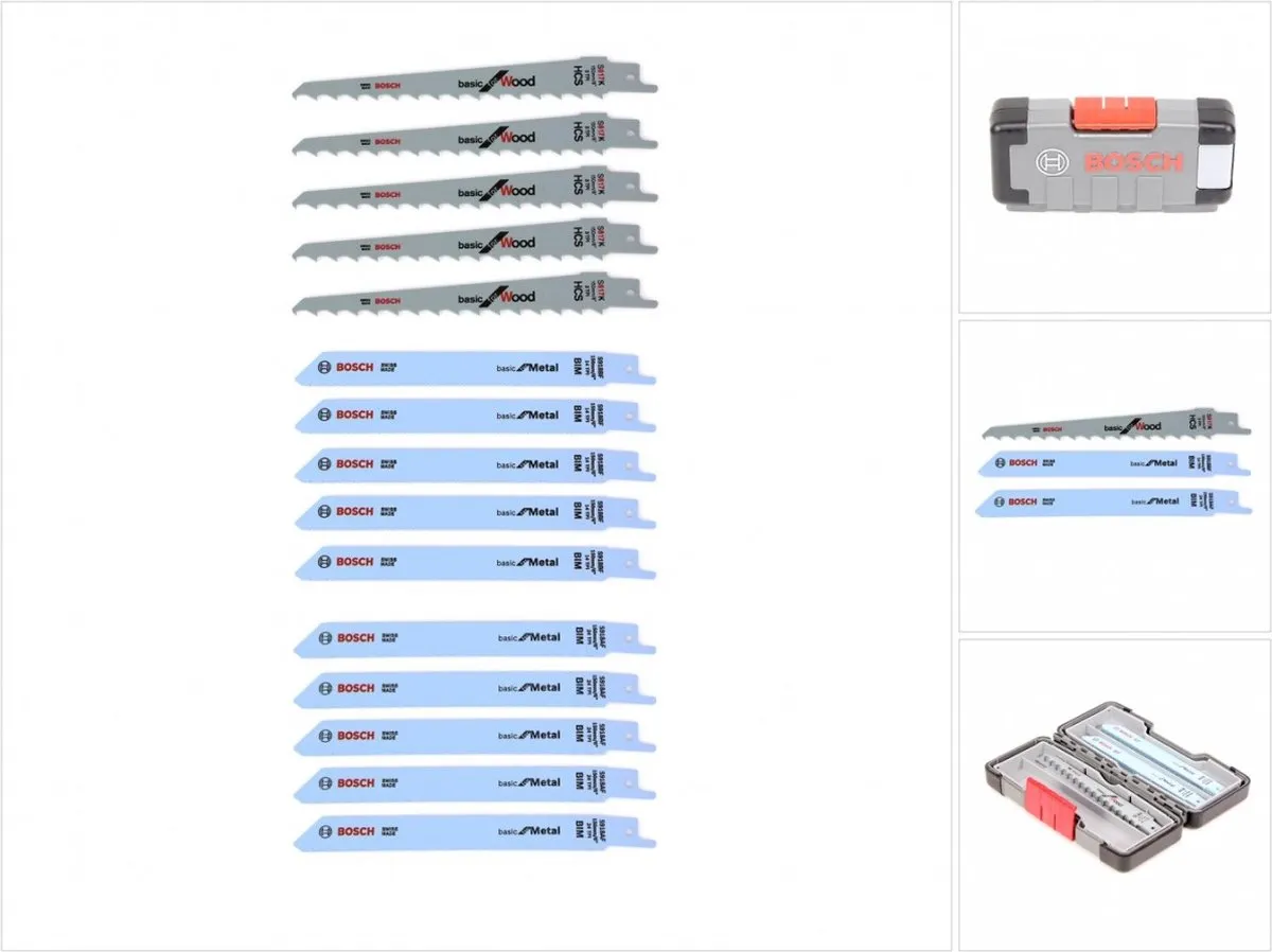 Bosch ToughBox Bas Recipro Zaagbladen Set - 15 Stuks - afbeelding 6 van 6