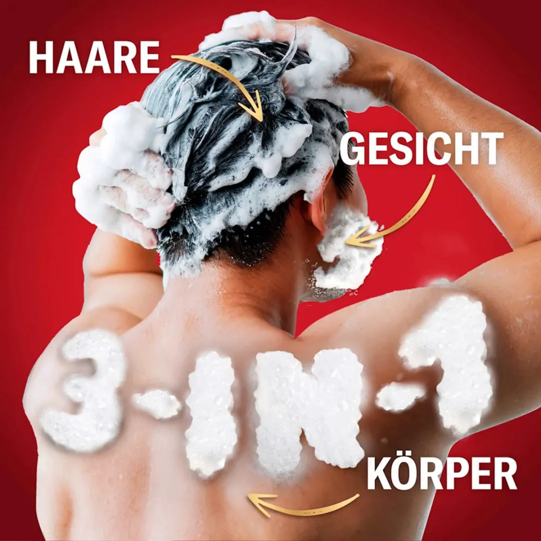 Old Spice Captain 3-in-1 Douchegel – 6x 250 ml – Lichaam, Haar & Gezicht – Langdurige Frisheid – Fierce Ocean Geur | Voordeelverpakking