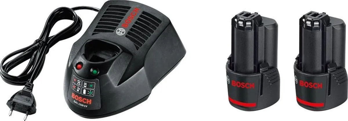 Bosch 1600A00X7E Starterset 2x 3.0Ah Li-Ion - 2 Accu's + Lader