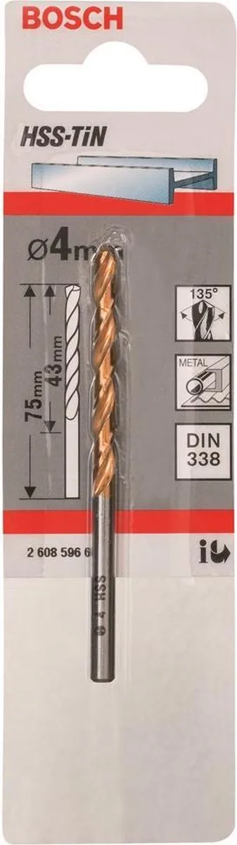 Bosch Metaalboren HSS-TiN 4mm