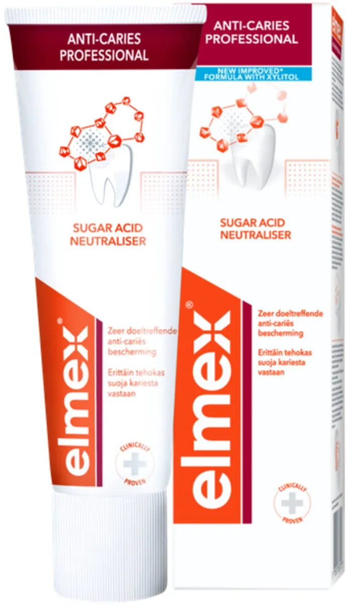 Elmex Tandpasta Anti-Cariës Professional Advanced Protection - 12 x 75 ml - Voordeelverpakking