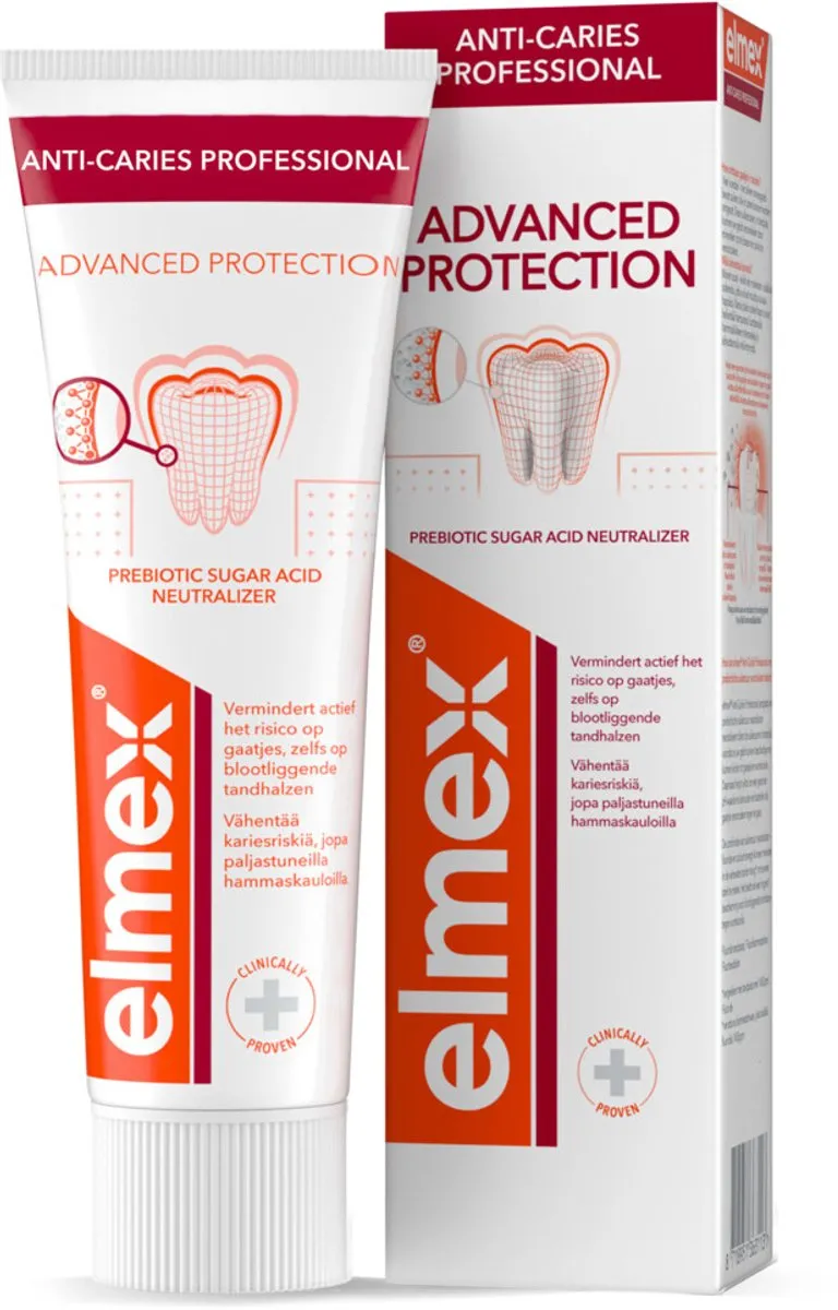 Elmex Tandpasta Anti-Cariës Professional Advanced Protection - 12 x 75 ml - Voordeelverpakking