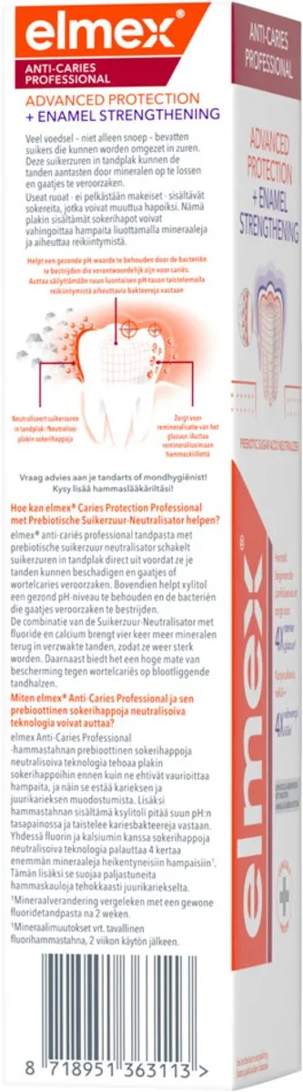 Elmex Tandpasta Anti-Cariës Professional Advanced Protection - 12 x 75 ml - Voordeelverpakking