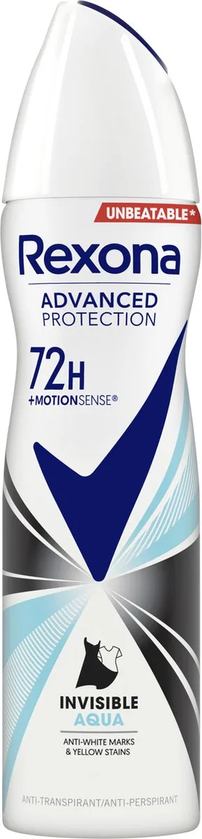 Rexona Women Advanced Protection Invisible Aqua Anti-Transpirant Spray 150ml