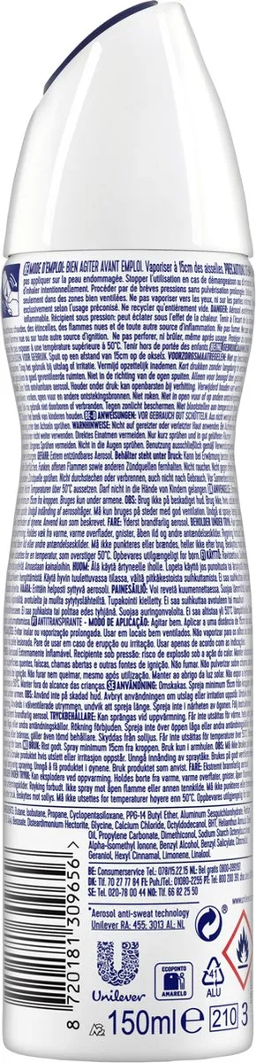 Rexona Women Advanced Protection Invisible Aqua Anti-Transpirant Spray 150ml