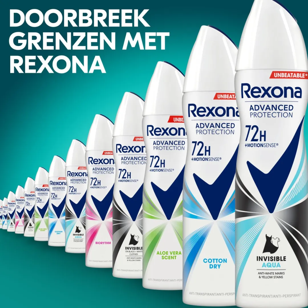 Rexona Women Advanced Protection Invisible Aqua Anti-Transpirant Spray 150ml