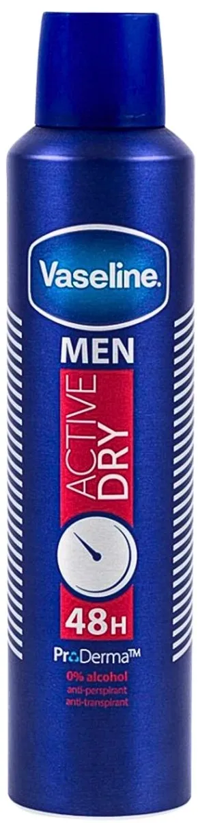 Vaseline Men Active Dry Deospray 250ml - 3 Stuks