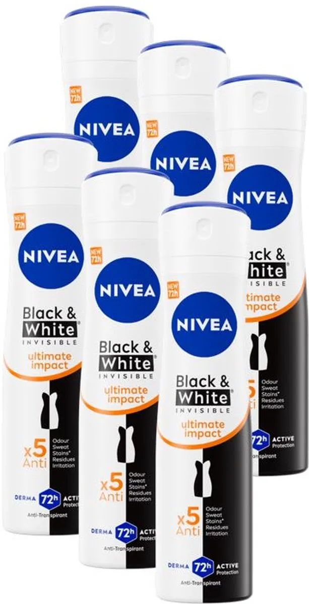 NIVEA Black & White Ultimate Impact Deo Spray 72H