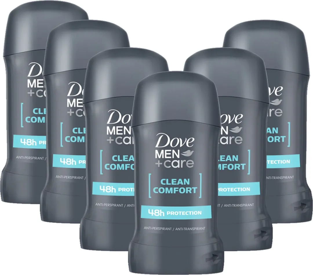 Dove Men+Care Clean Comfort Deo Stick - 6x50ml