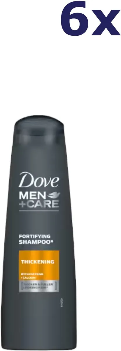 Dove Men+Care Thick Shampoo - 6x250ml