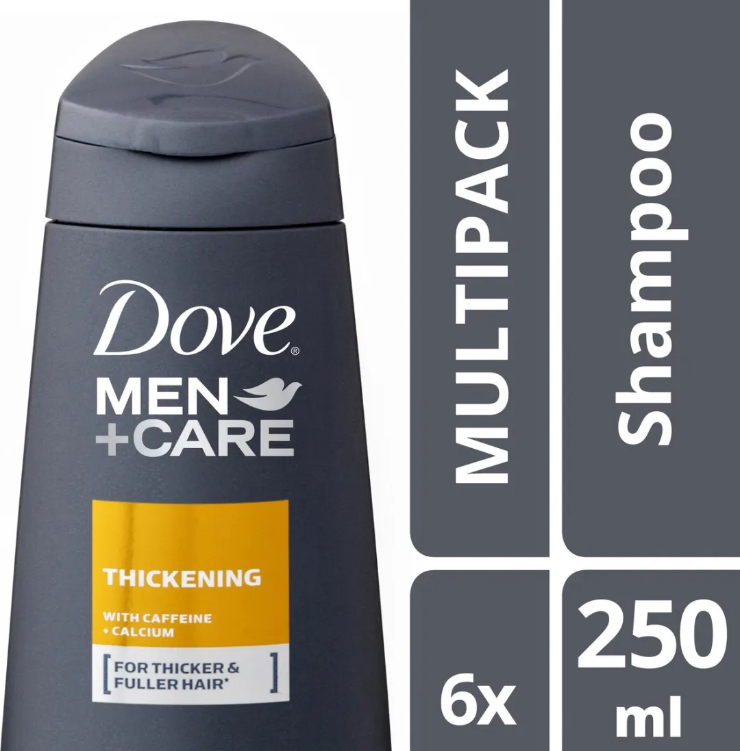 Dove Men+Care Thick Shampoo - 6x250ml