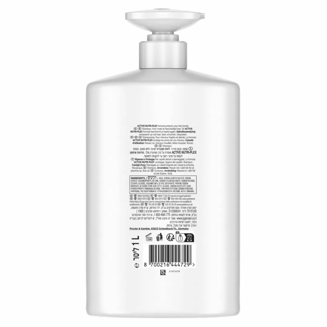 5 x Pantene - Pro-V – Shampoo – Repair & Protect – 1000 ml - Grootverpakking - Haarbescherming - Haarversterking - Schadebevordering - Stylingbescherming - Voedingsstoffen