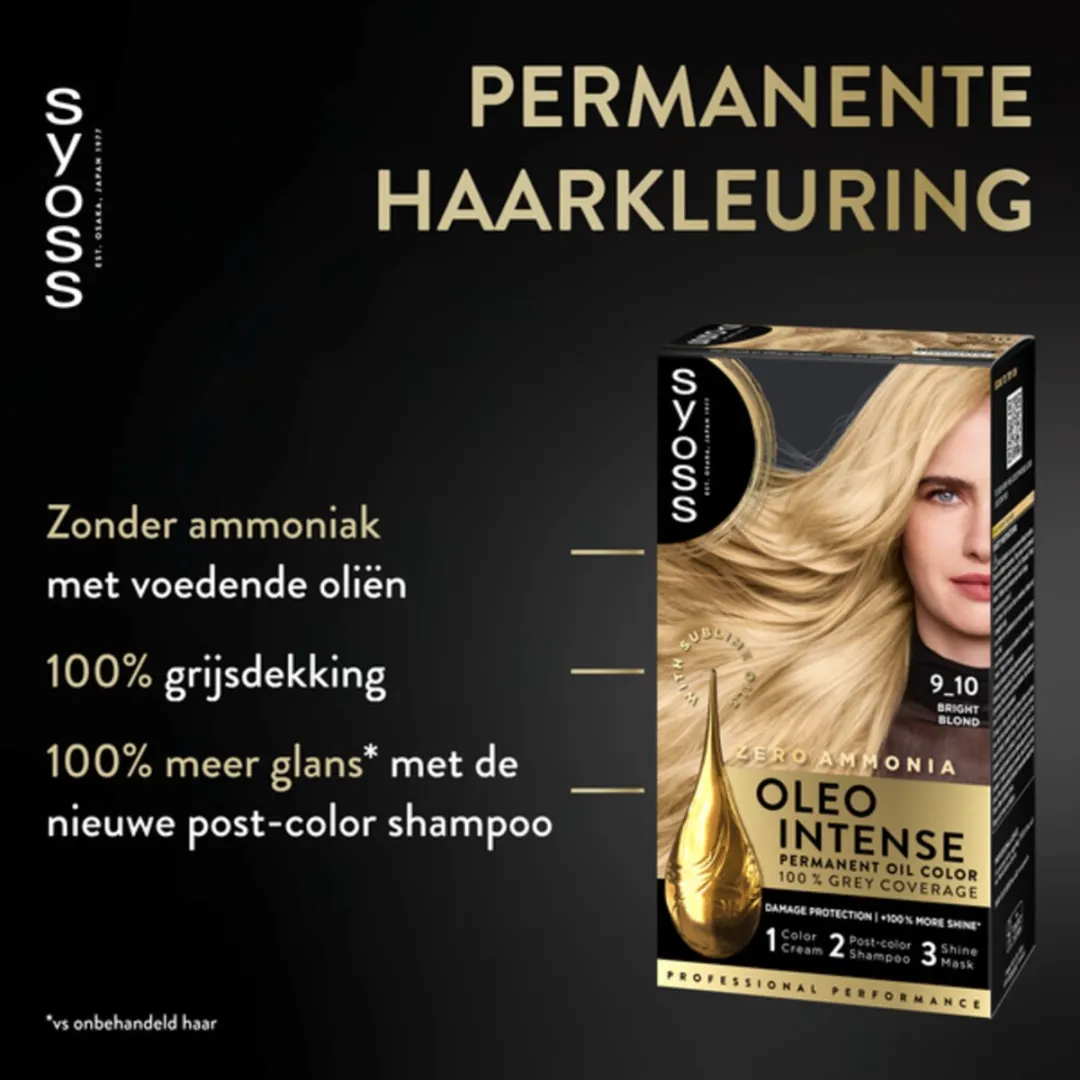 SYOSS Oleo Intense 9-10 Haarverf Bright Blond - 115ml