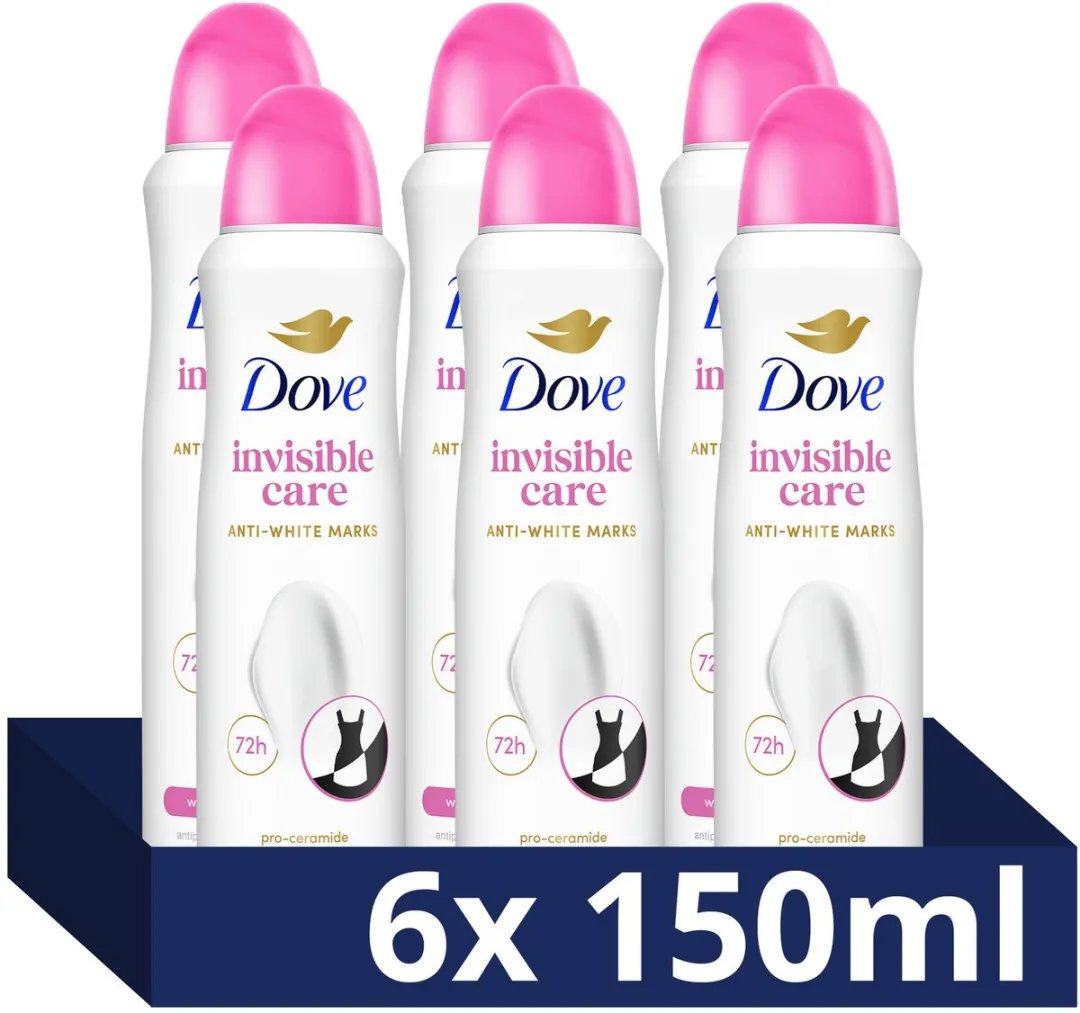 Dove Anti-Transpirant Spray Advanced Care Invisible Care - 6x150ml