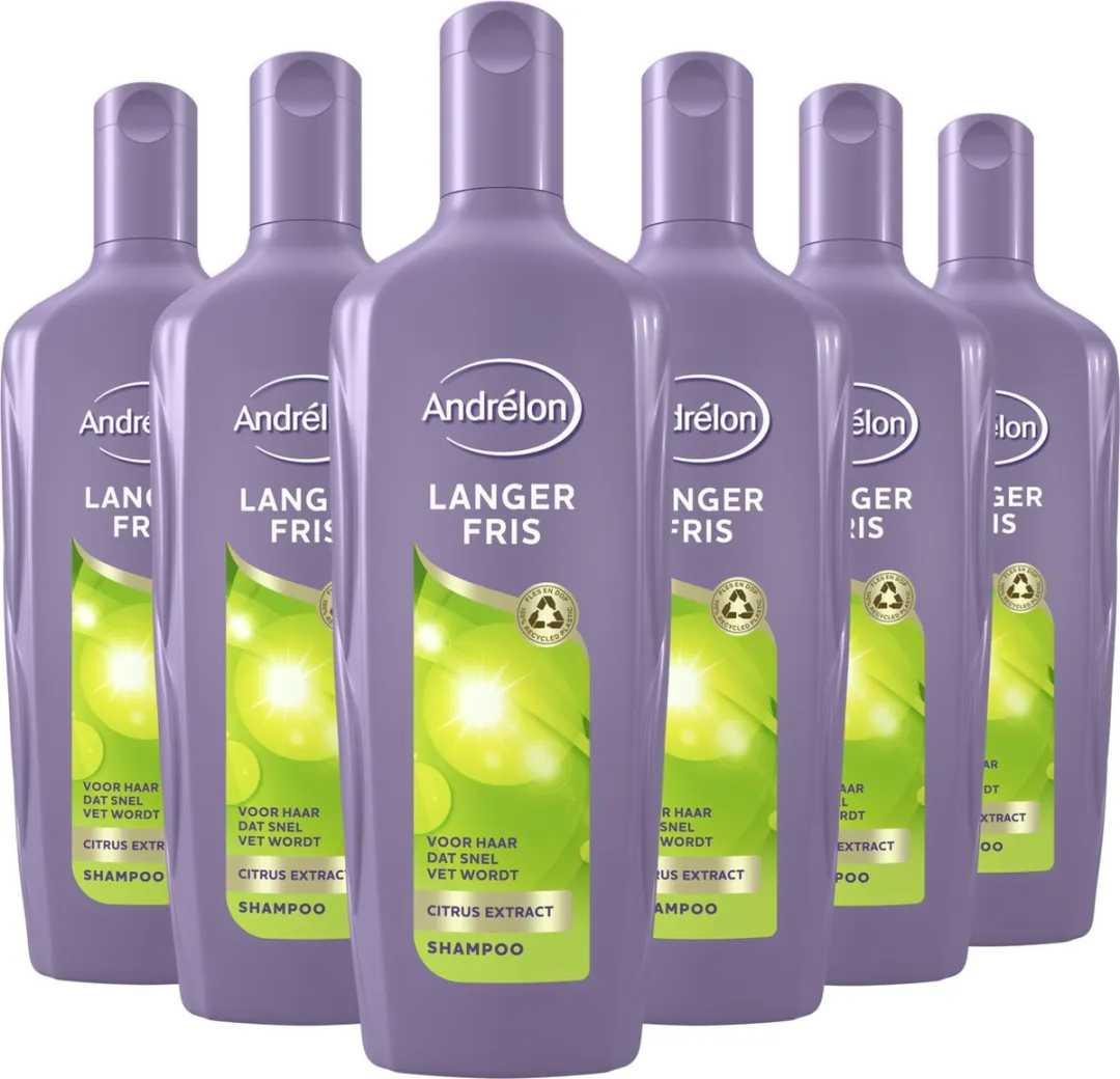 Andrélon Langer Fris Shampoo - 6 x 300 ml - Voordeelverpakking