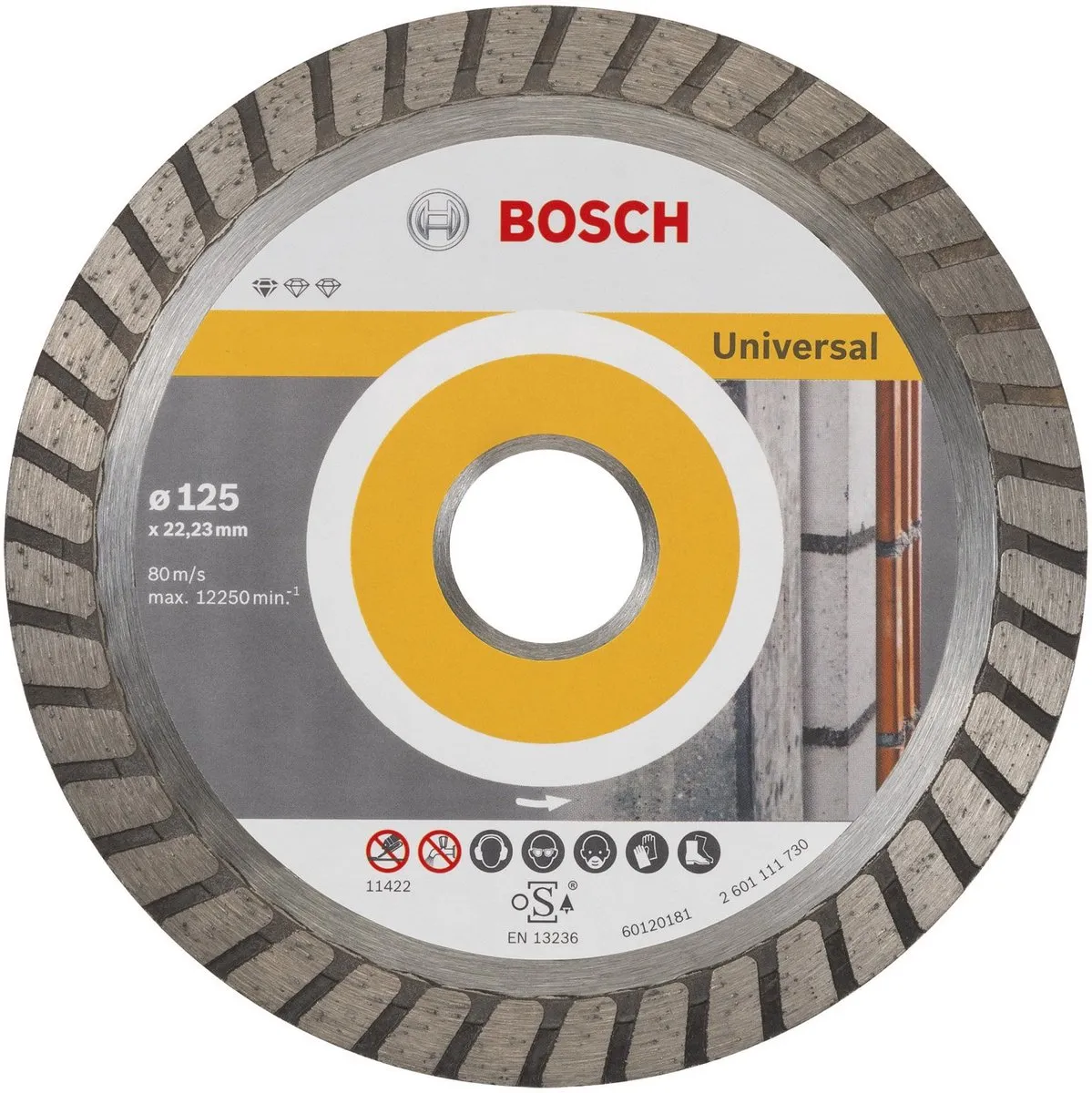 Bosch Diamantschijf 125mm 22,23mm Prof Univ Turbo