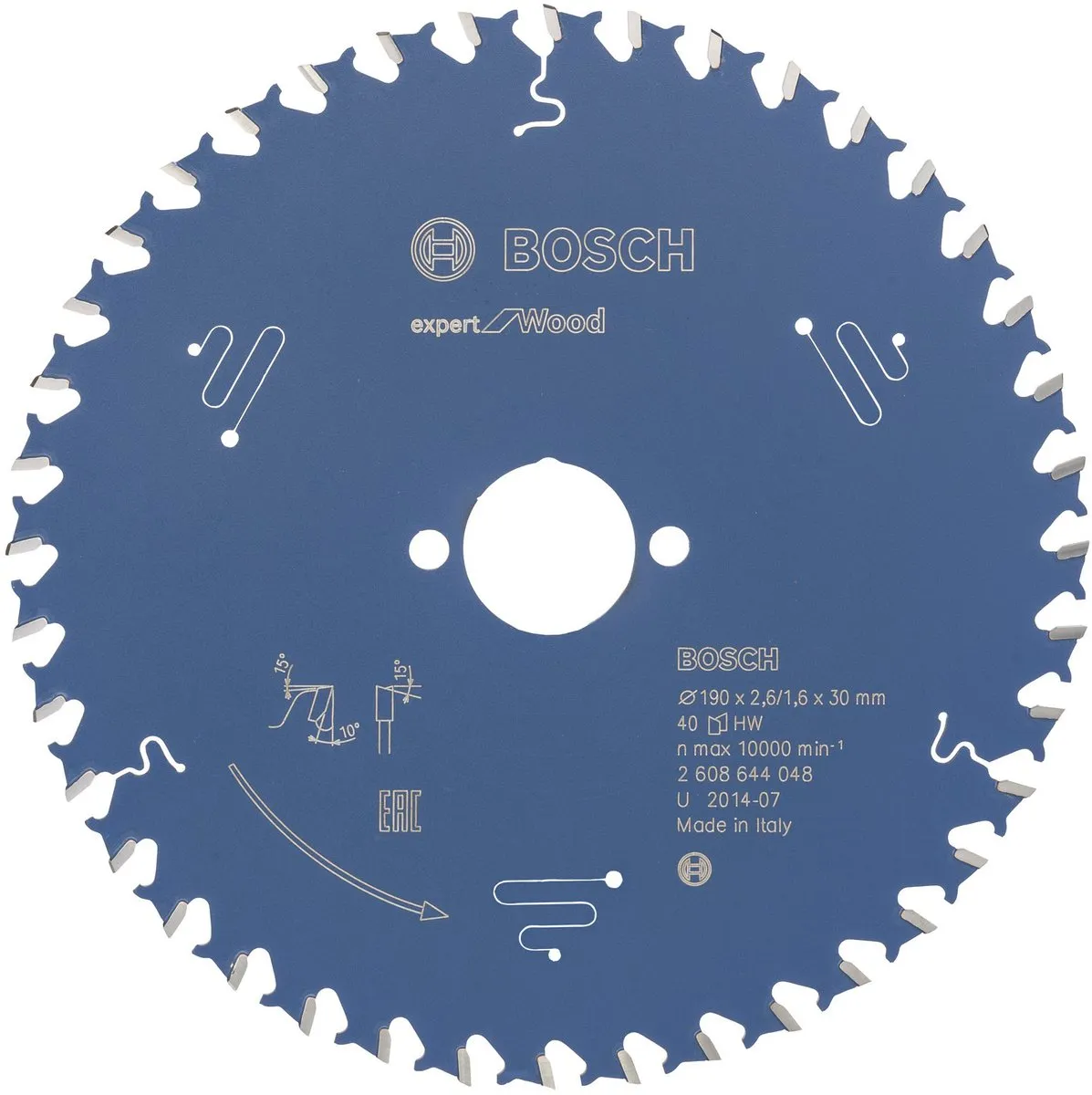 Bosch Expert for Wood Cirkelzaagblad 190x30x2.6/1.6mm