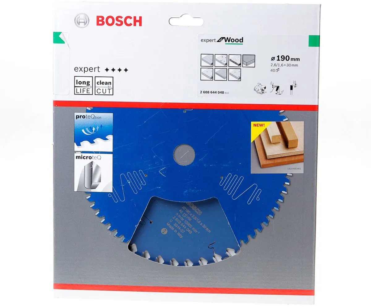 Bosch Expert for Wood Cirkelzaagblad 190x30x2.6/1.6mm - 56 Tanden - afbeelding 6 van 6