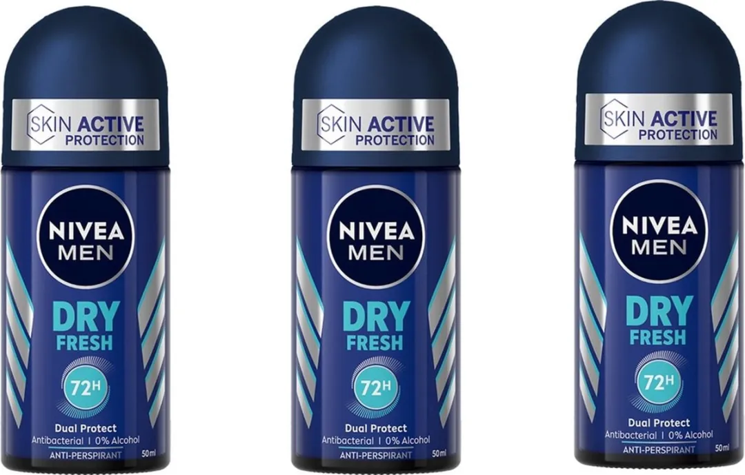 NIVEA Men Deodorant Roller Dry Fresh - 3x50ml