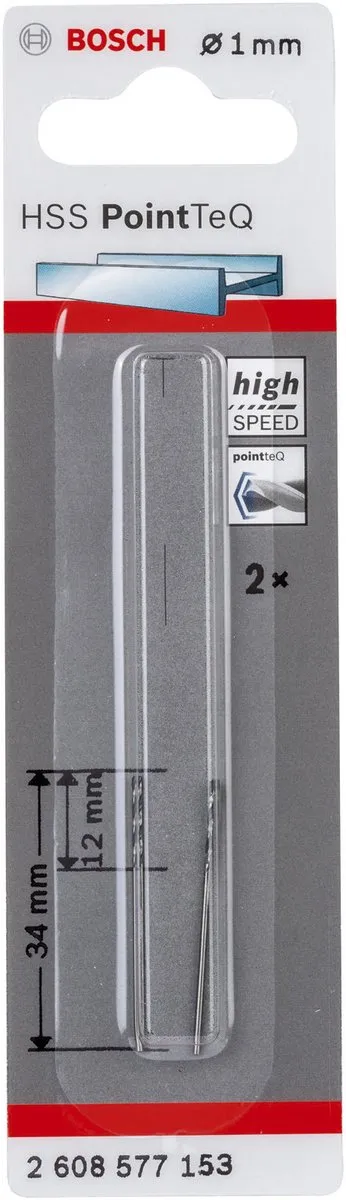Bosch HSS PointTeQ Spiraalboor 12mm - 2 Stuks